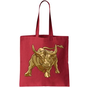 Gold Bitcoin Bull Tote Bag