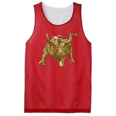 Gold Bitcoin Bull Mesh Reversible Basketball Jersey Tank