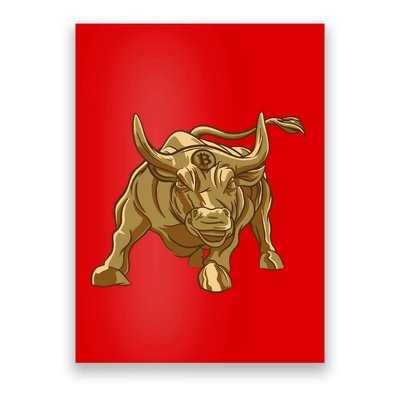 Gold Bitcoin Bull Poster