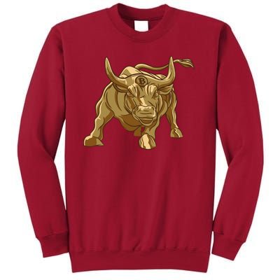 Gold Bitcoin Bull Tall Sweatshirt