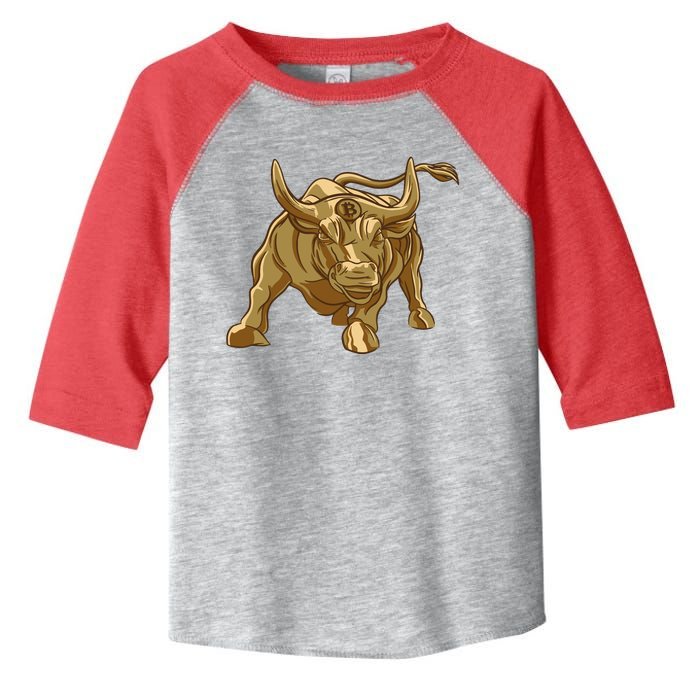 Gold Bitcoin Bull Toddler Fine Jersey T-Shirt