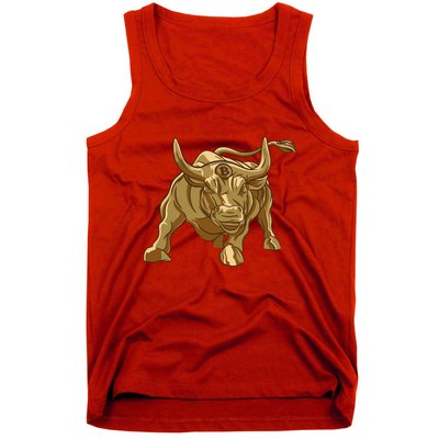 Gold Bitcoin Bull Tank Top