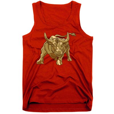 Gold Bitcoin Bull Tank Top