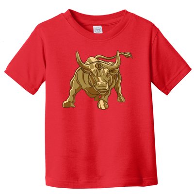 Gold Bitcoin Bull Toddler T-Shirt