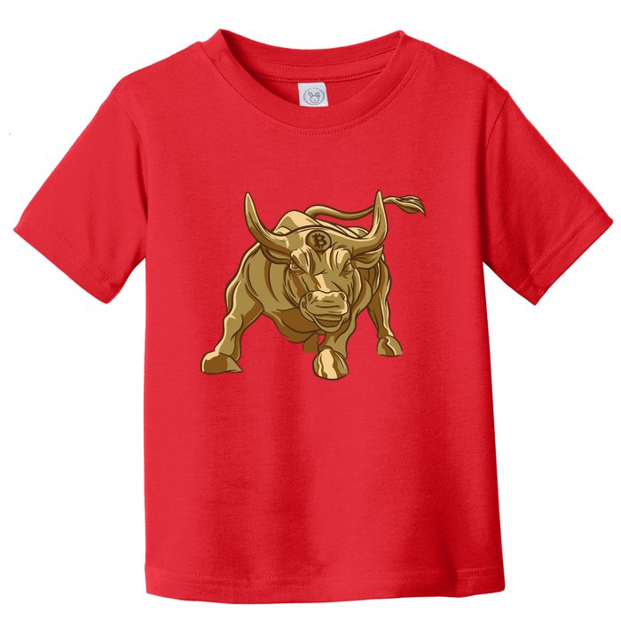 Gold Bitcoin Bull Toddler T-Shirt