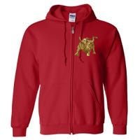 Gold Bitcoin Bull Full Zip Hoodie