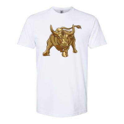 Gold Bitcoin Bull Softstyle CVC T-Shirt