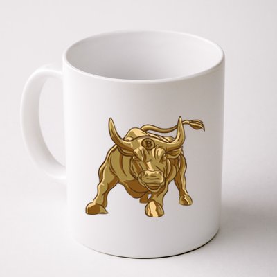 Gold Bitcoin Bull Coffee Mug