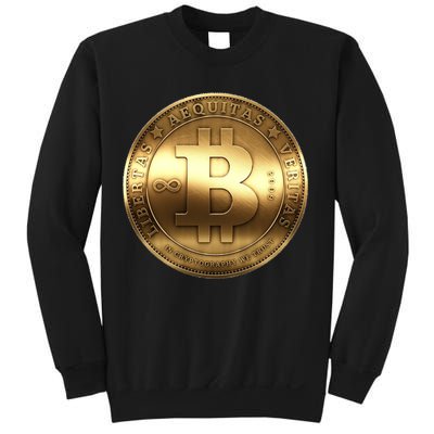Gold Bitcoin Crypto Currency Sweatshirt