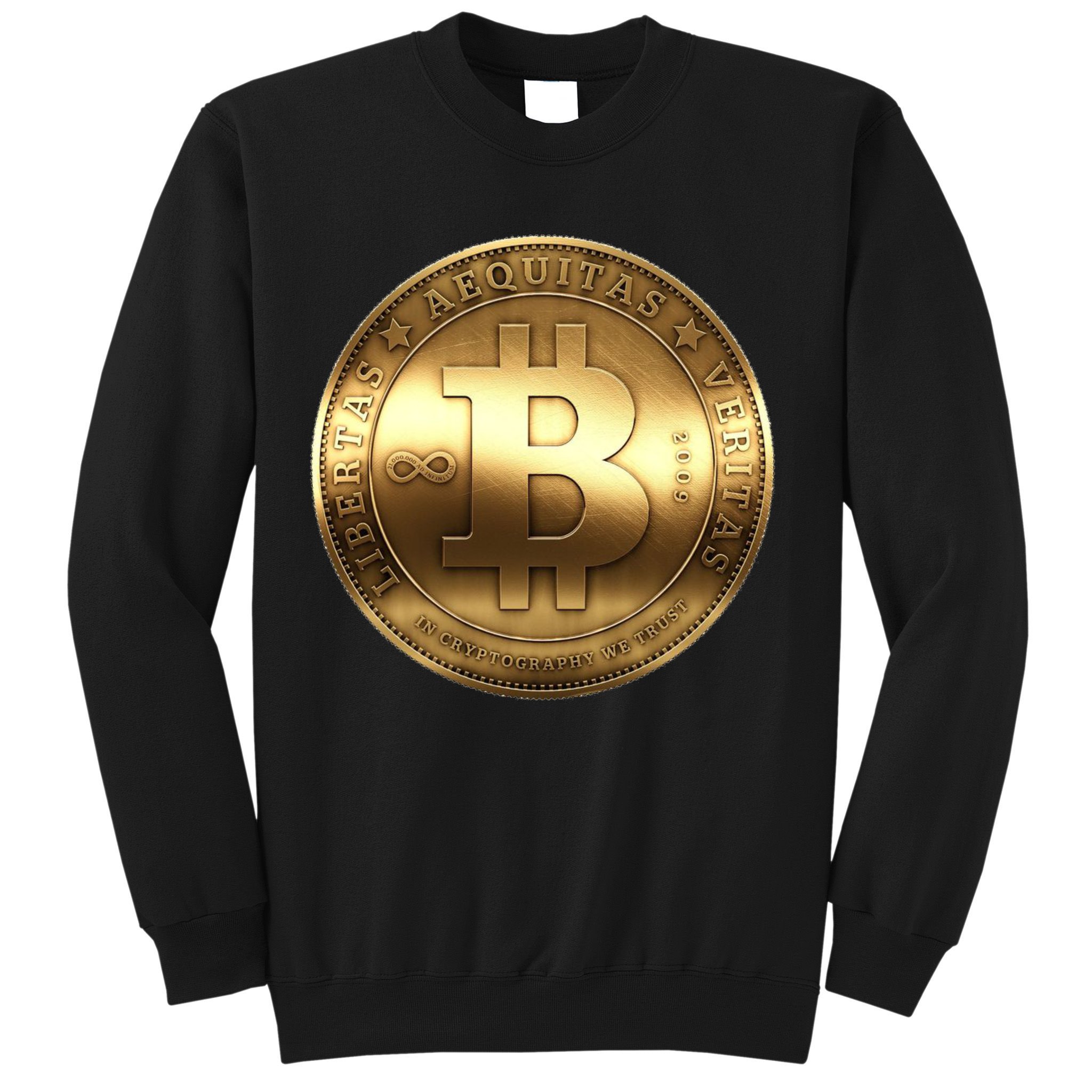 Gold Bitcoin Crypto Currency Sweatshirt