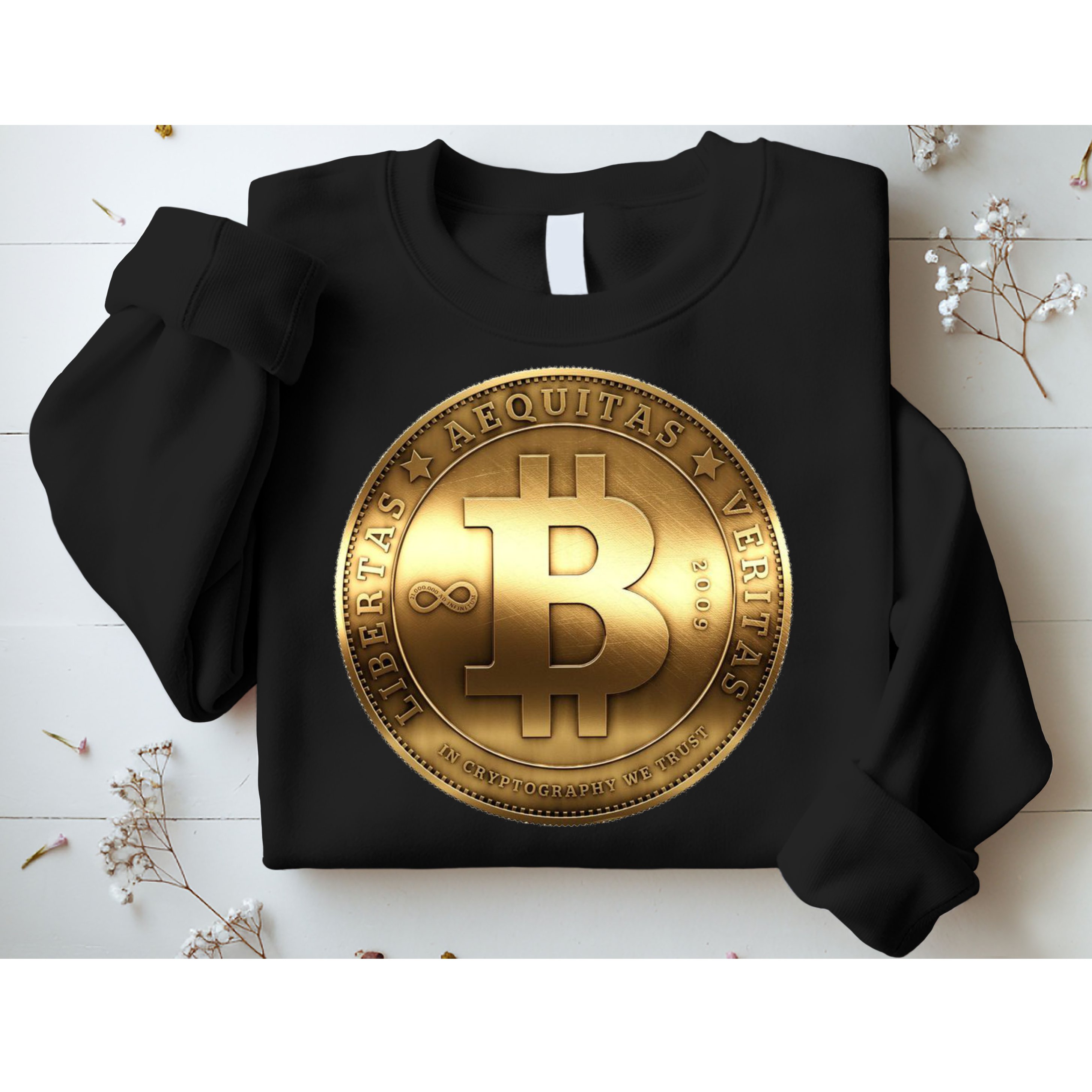 Gold Bitcoin Crypto Currency Sweatshirt