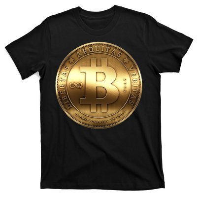 Gold Bitcoin Crypto Currency T-Shirt