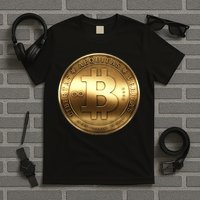 Gold Bitcoin Crypto Currency T-Shirt