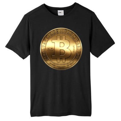 Gold Bitcoin Crypto Currency Tall Fusion ChromaSoft Performance T-Shirt