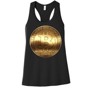 Gold Bitcoin Crypto Currency Women's Racerback Tank