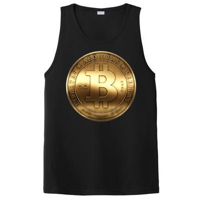 Gold Bitcoin Crypto Currency PosiCharge Competitor Tank