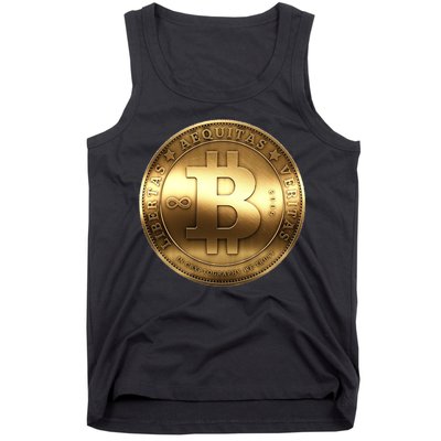 Gold Bitcoin Crypto Currency Tank Top