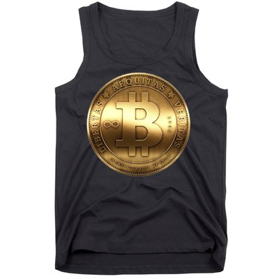 Gold Bitcoin Crypto Currency Tank Top