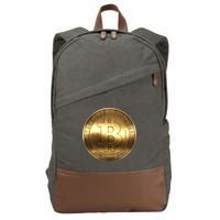 Gold Bitcoin Crypto Currency Cotton Canvas Backpack