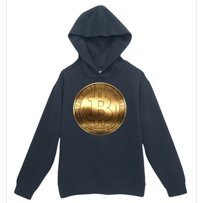 Gold Bitcoin Crypto Currency Urban Pullover Hoodie