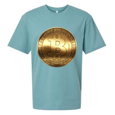 Gold Bitcoin Crypto Currency Sueded Cloud Jersey T-Shirt