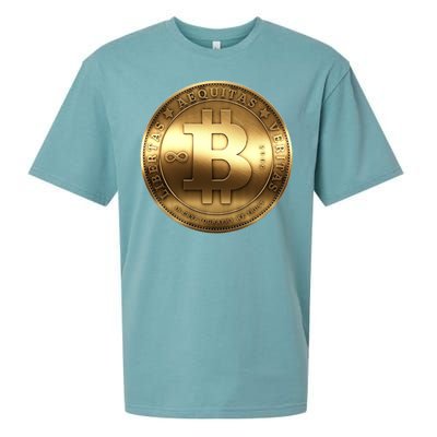 Gold Bitcoin Crypto Currency Sueded Cloud Jersey T-Shirt