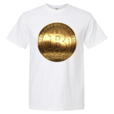 Gold Bitcoin Crypto Currency Garment-Dyed Heavyweight T-Shirt