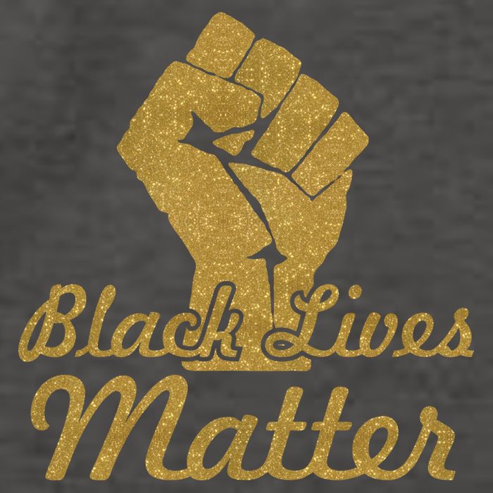 Gold Black Lives Matter Fist Logo Vector Backpack