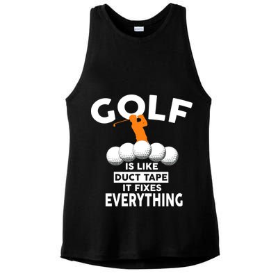Gold Is Like Duck Tape It Fixes Everything Ladies PosiCharge Tri-Blend Wicking Tank