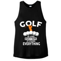 Gold Is Like Duck Tape It Fixes Everything Ladies PosiCharge Tri-Blend Wicking Tank