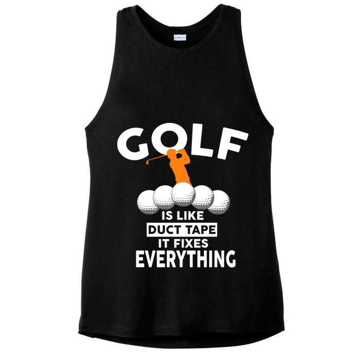 Gold Is Like Duck Tape It Fixes Everything Ladies PosiCharge Tri-Blend Wicking Tank