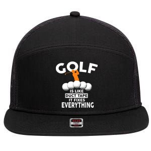 Gold Is Like Duck Tape It Fixes Everything 7 Panel Mesh Trucker Snapback Hat