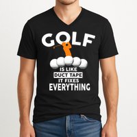Gold Is Like Duck Tape It Fixes Everything V-Neck T-Shirt