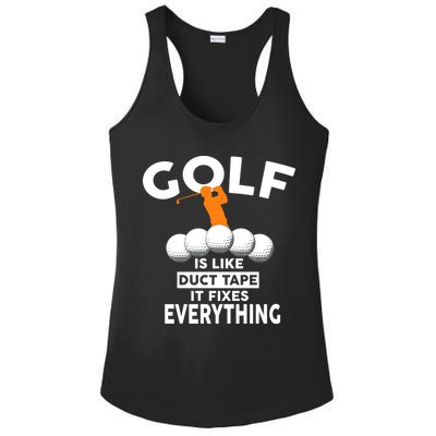 Gold Is Like Duck Tape It Fixes Everything Ladies PosiCharge Competitor Racerback Tank
