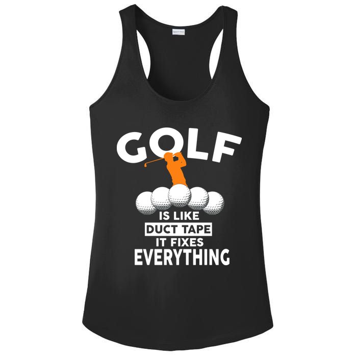 Gold Is Like Duck Tape It Fixes Everything Ladies PosiCharge Competitor Racerback Tank