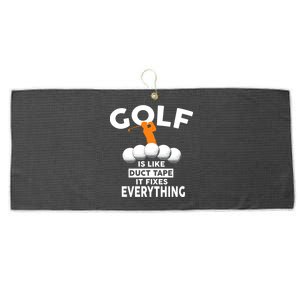 Gold Is Like Duck Tape It Fixes Everything Large Microfiber Waffle Golf Towel