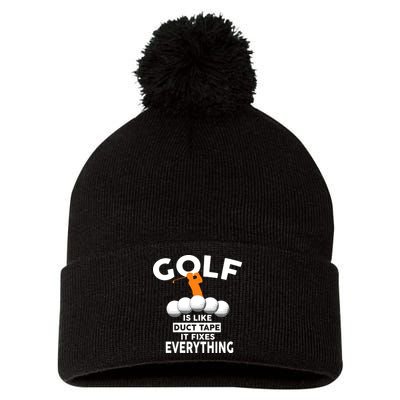 Gold Is Like Duck Tape It Fixes Everything Pom Pom 12in Knit Beanie
