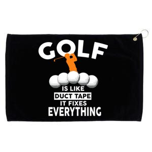 Gold Is Like Duck Tape It Fixes Everything Grommeted Golf Towel