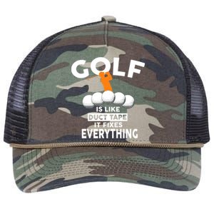 Gold Is Like Duck Tape It Fixes Everything Retro Rope Trucker Hat Cap