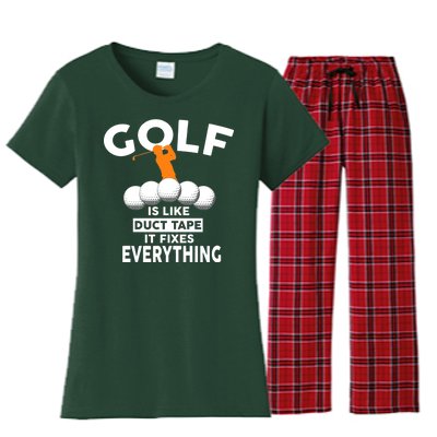 Gold Is Like Duck Tape It Fixes Everything Women's Flannel Pajama Set