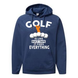 Gold Is Like Duck Tape It Fixes Everything Performance Fleece Hoodie