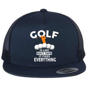 Gold Is Like Duck Tape It Fixes Everything Flat Bill Trucker Hat