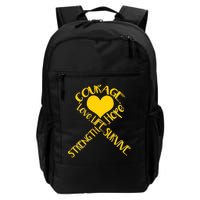 Gold Ribbon Of Words Tribute Daily Commute Backpack