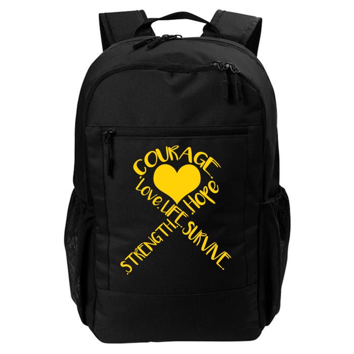 Gold Ribbon Of Words Tribute Daily Commute Backpack