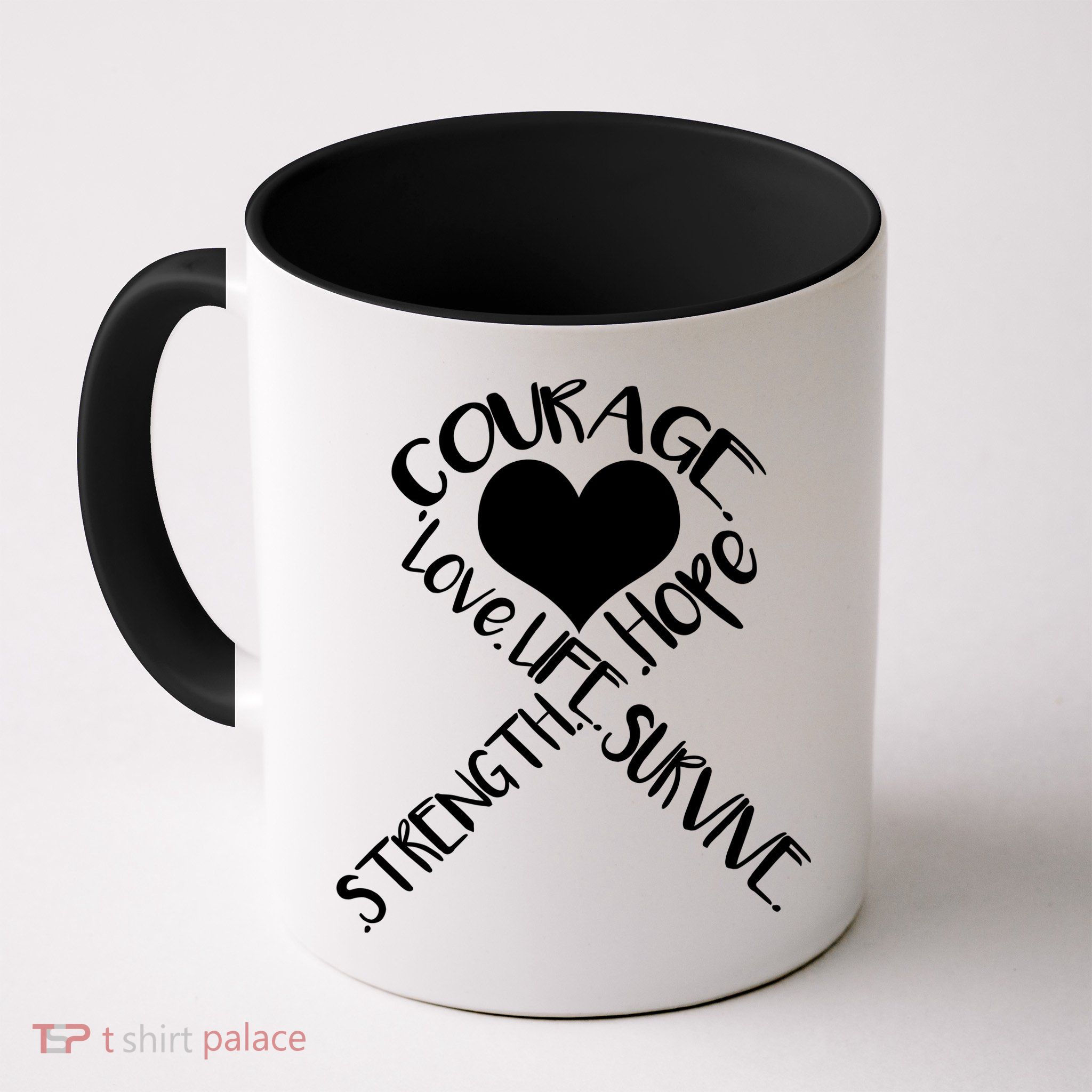 Gold Ribbon Of Words Tribute Coffee Mug