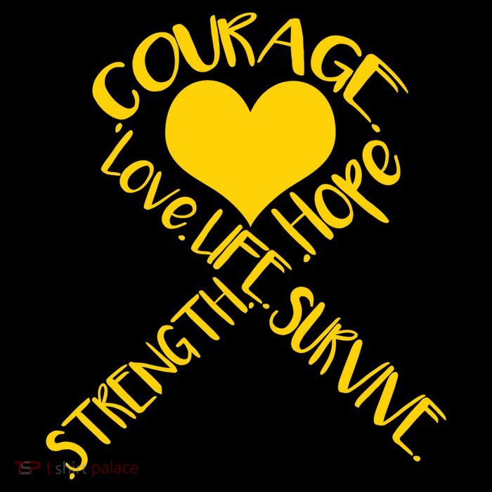Gold Ribbon Of Words Tribute Poster