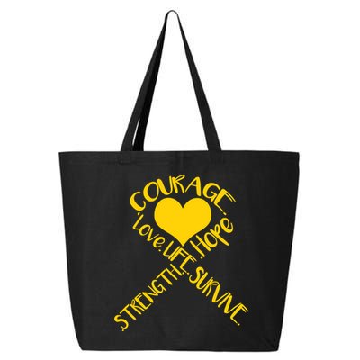 Gold Ribbon Of Words Tribute 25L Jumbo Tote