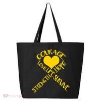 Gold Ribbon Of Words Tribute 25L Jumbo Tote