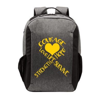 Gold Ribbon Of Words Tribute Vector Backpack