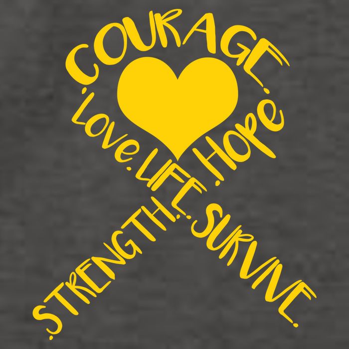 Gold Ribbon Of Words Tribute Vector Backpack